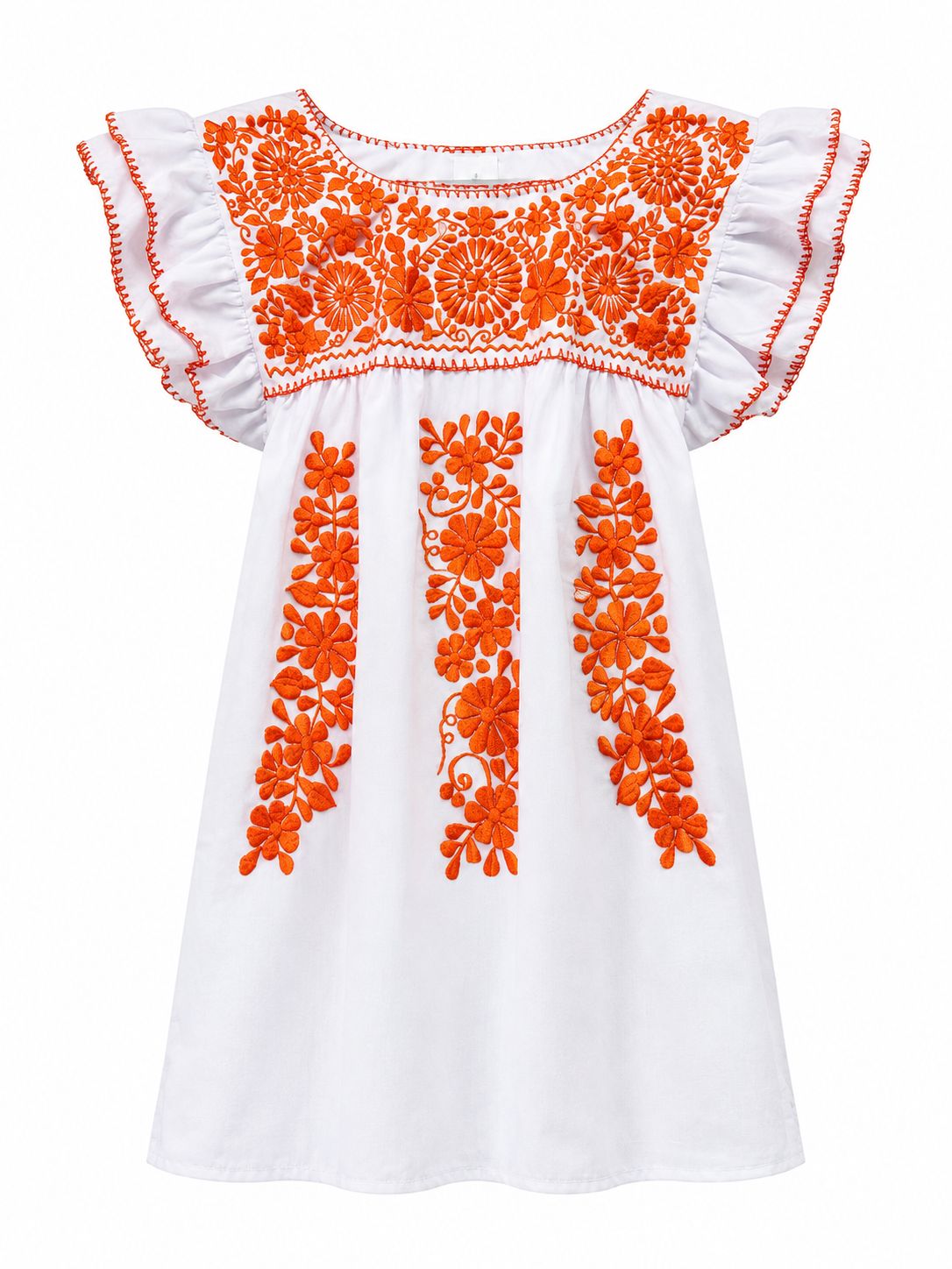 White Tehuacan Blouse w/ Rokoko Embroidery