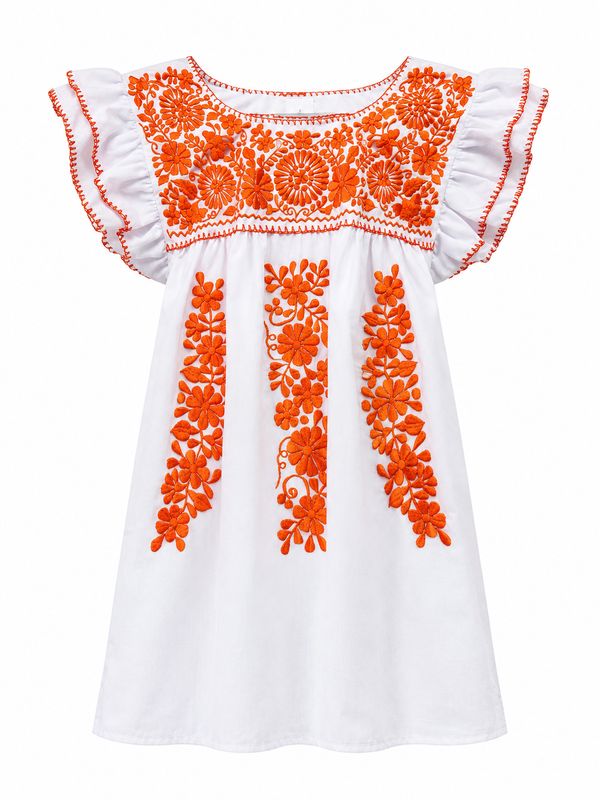 White Tehuacan Blouse w/ Rokoko Embroidery