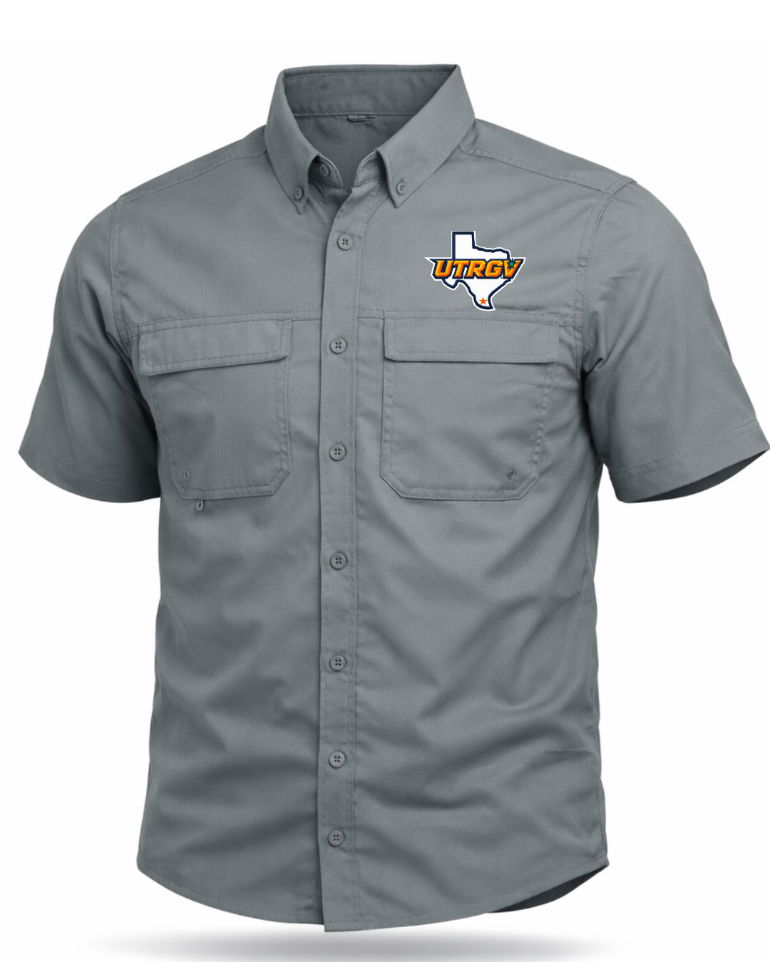 MEN'S UTRGV/TX Fishing Shirt - Charcoal Grey