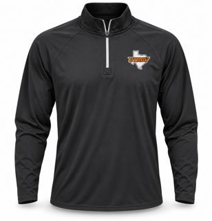 UTRGV/TX 1/4 Zip Dri-Fit - Black