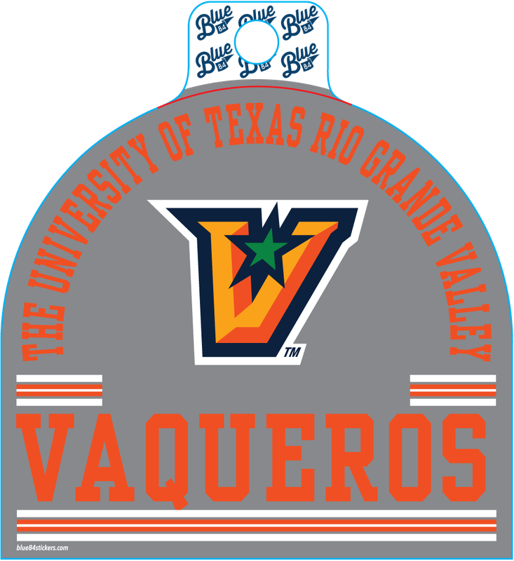 UTRGV Vaqueros Four Stripe Sticker