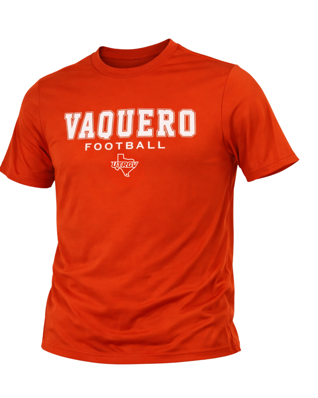 Vaquero Football Short Sleeve DriFit - Orange