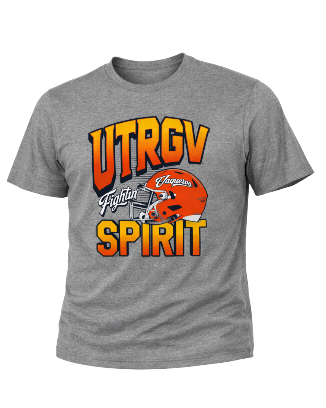 Fightin' Vaqueros Football T-Shirt - Grey