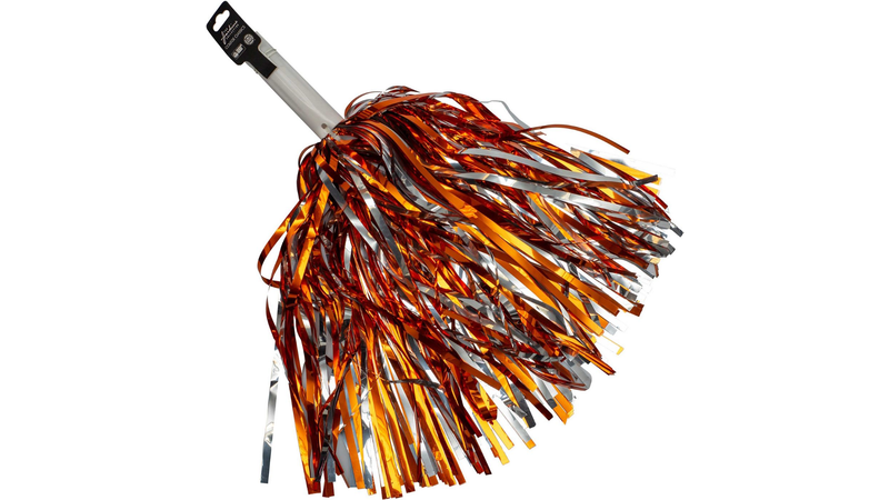 Orange/Silver Shimmer Pom