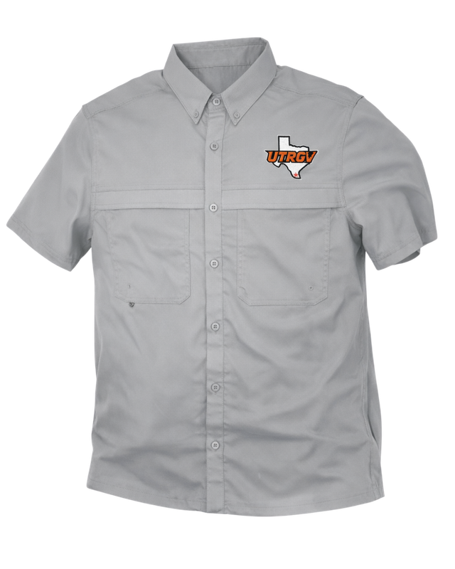 MEN'S UTRGV/TX Fishing Shirt - Silver Grey