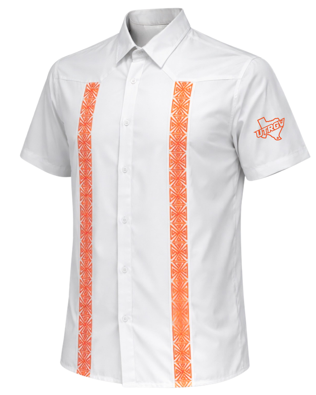 UTRGV Guayabetta Shirts- White w/ Orange