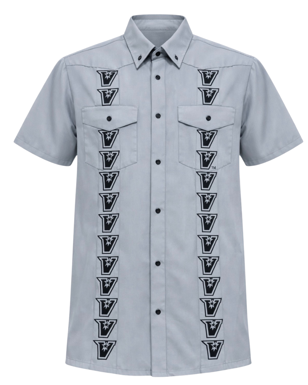 "V" Guayabetta Shirts- Charcoal/Black