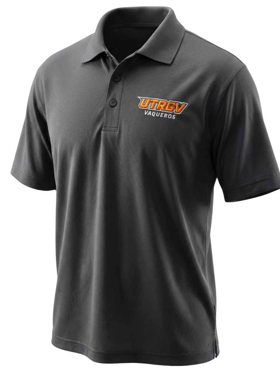 MEN'S UTRGV Vaqueros Polo -Graphite Grey
