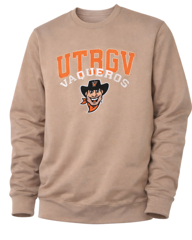 Vaquero Mascot Crewneck - Khaki