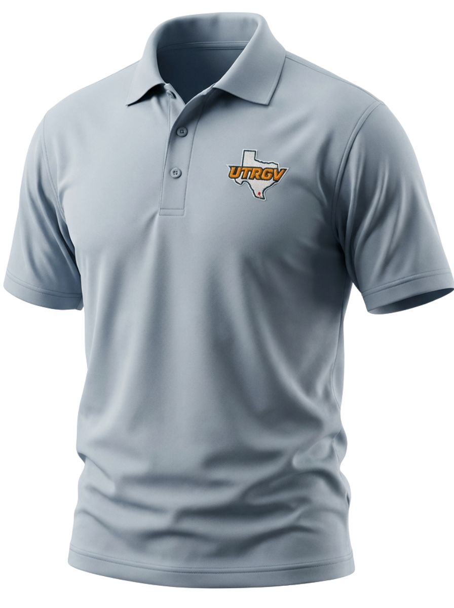 Men's UTRGV/Texas Polo - Silver