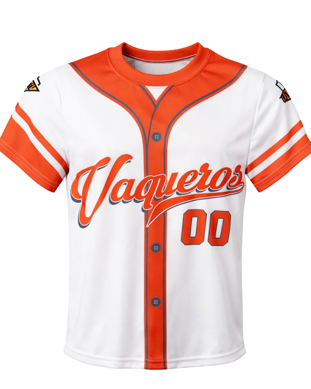 Vaqueros Sublimated Baseball Jersey - White