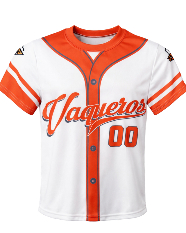 Vaqueros Sublimated Baseball Jersey - White