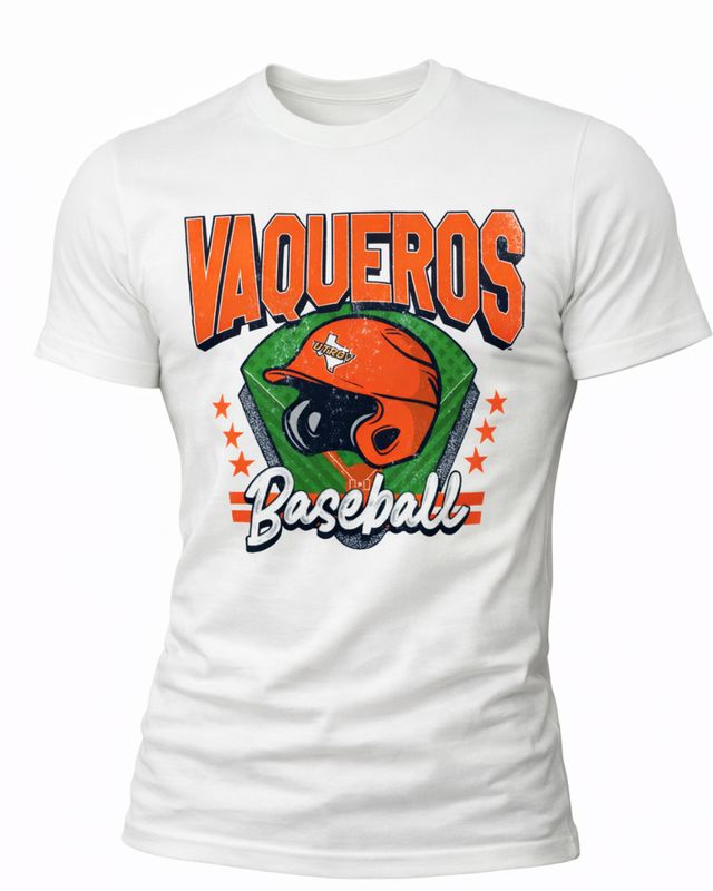 Vintage Baseball Vaqueros Helmet T-Shirt