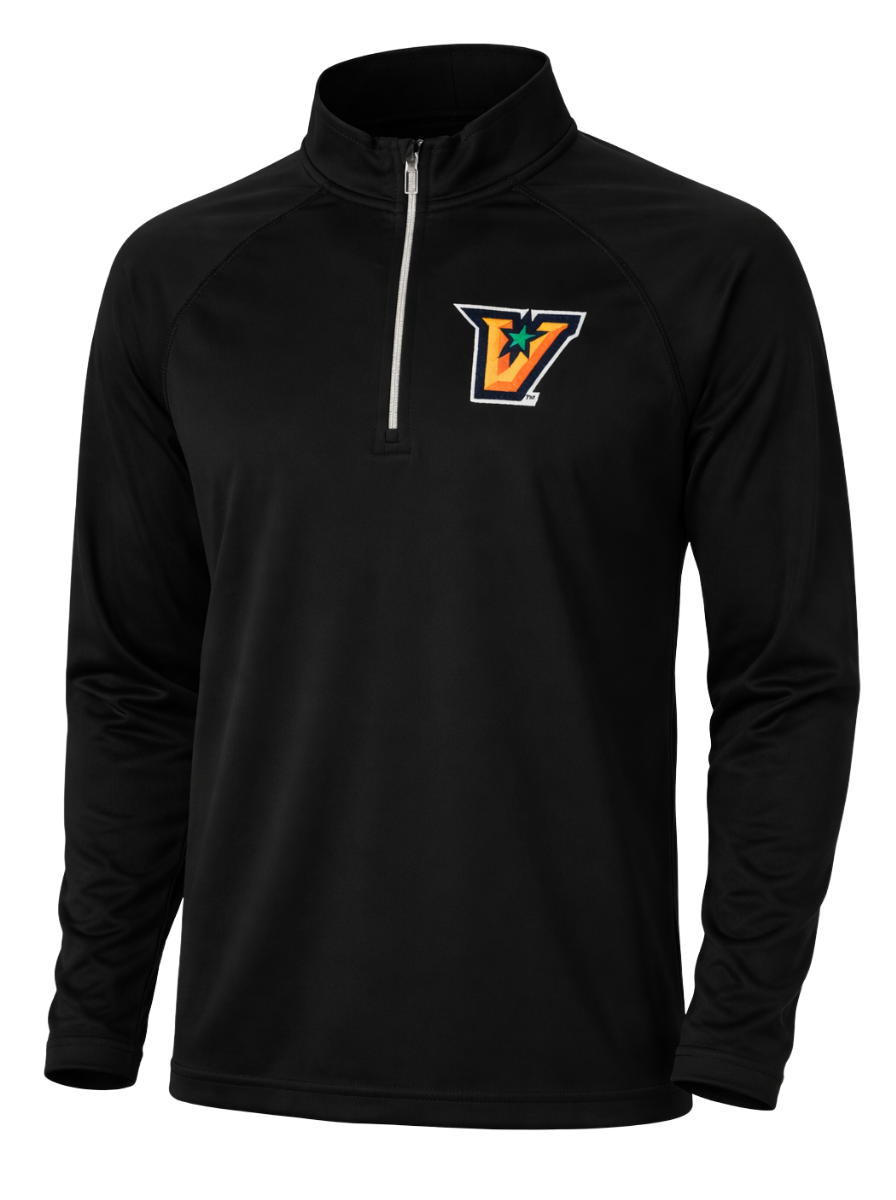 YOUTH "V" 1/4 Zip Dri-Fit - Black