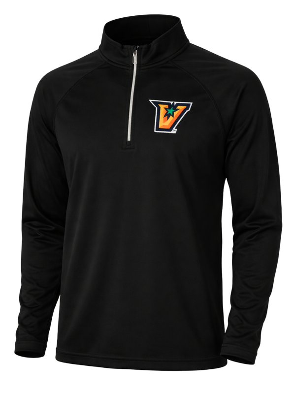 YOUTH "V" 1/4 Zip Dri-Fit - Black