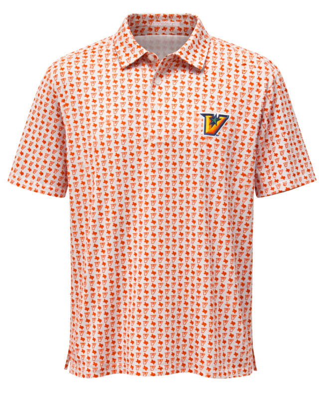 White "V TX" Sublimated Polo