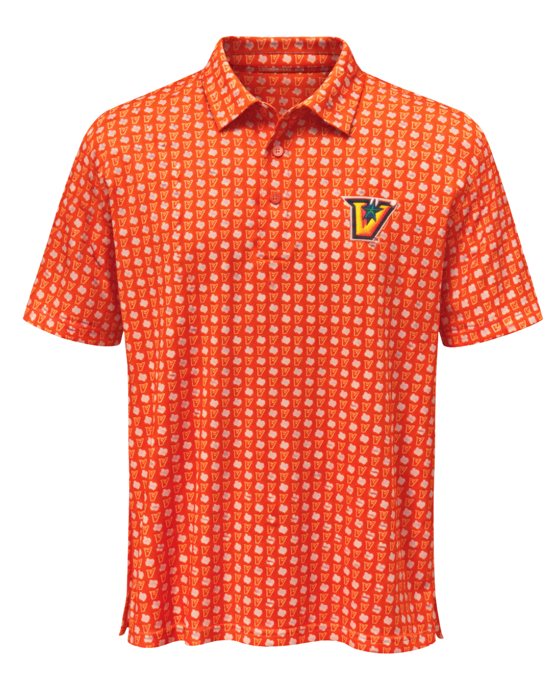 Orange "V TX" Sublimated Polo