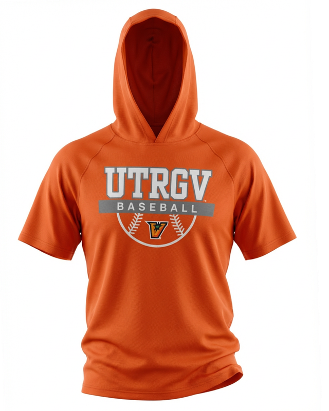 UTRGV Baseball S/S Hoodie- Orange