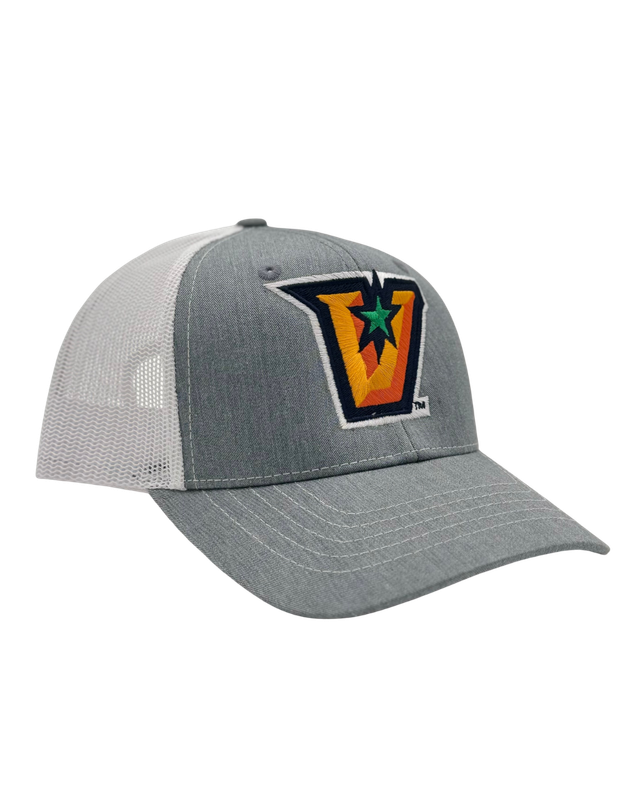 YOUTH Full Color "V" Richardson Cap - Grey/White