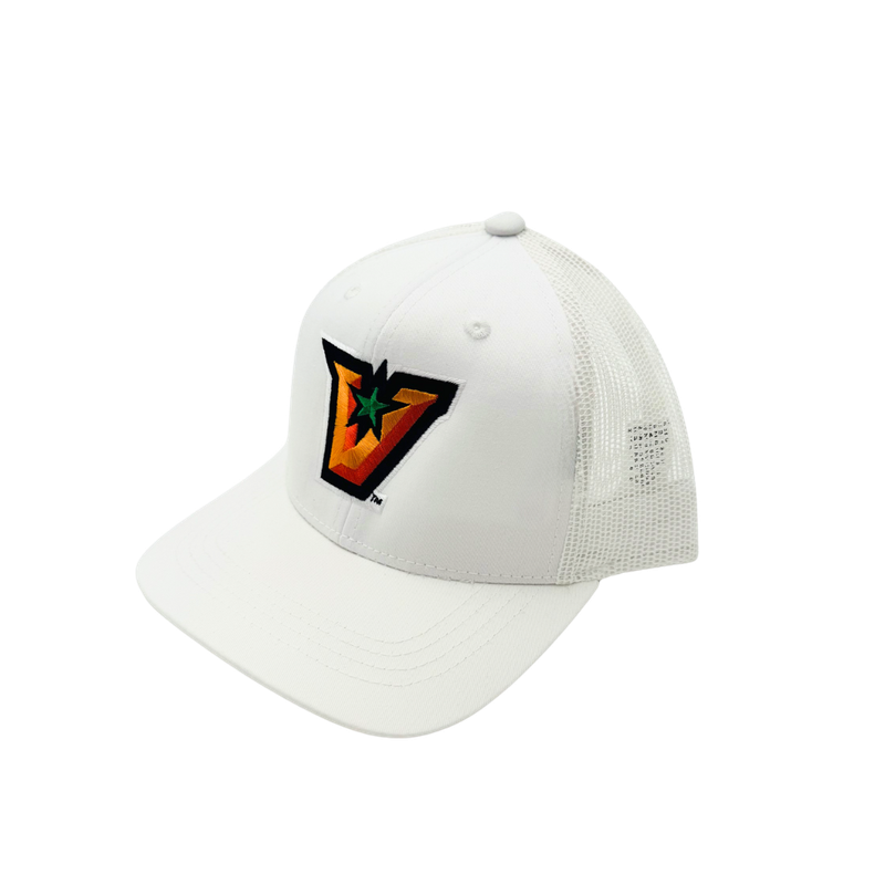 YOUTH Full Color "V" Decky Cap - White
