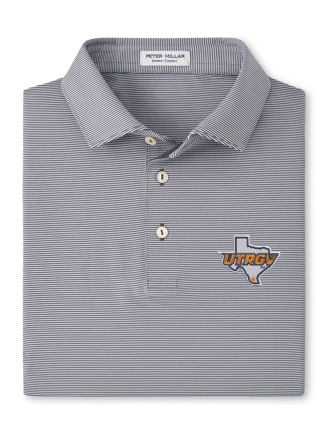 Peter MillarJubilee STRIPED Stretch Polo - Iron