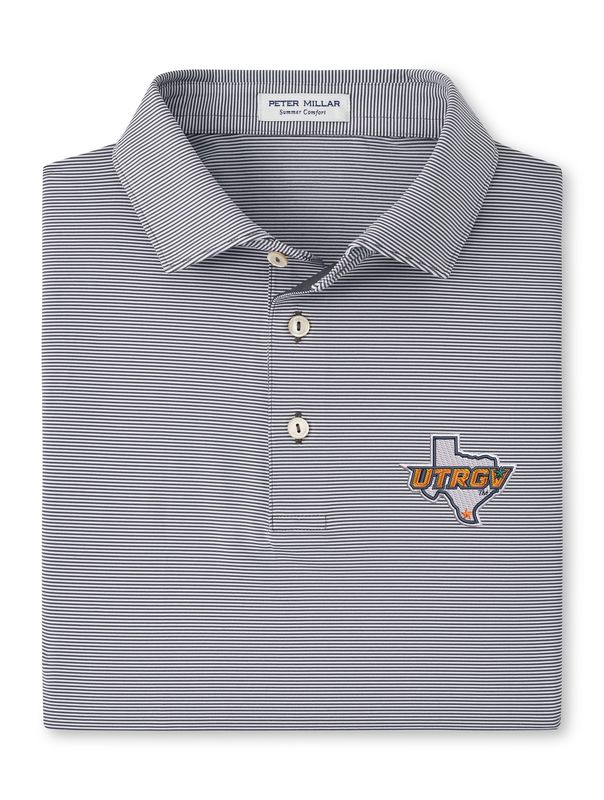 Peter MillarJubilee STRIPED Stretch Polo - Iron