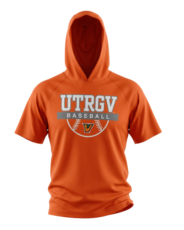 YOUTH UTRGV Baseball S/S Hoodie- Orange