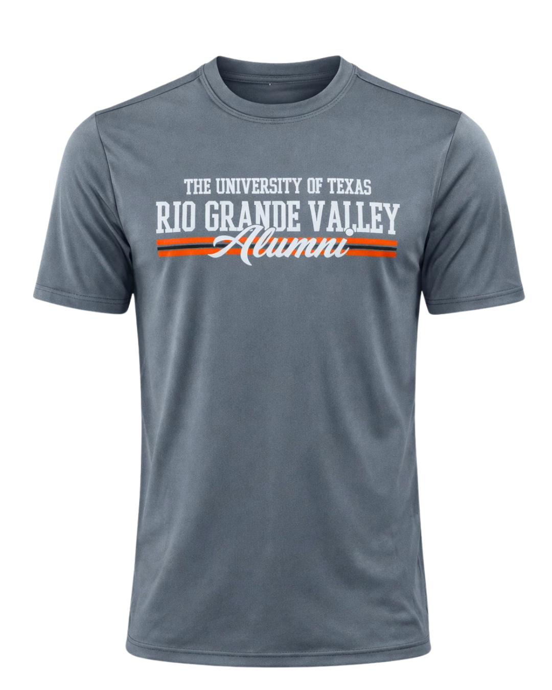 UTRGV Striped Alumni Dri Fit T-Shirt - Charcoal Grey
