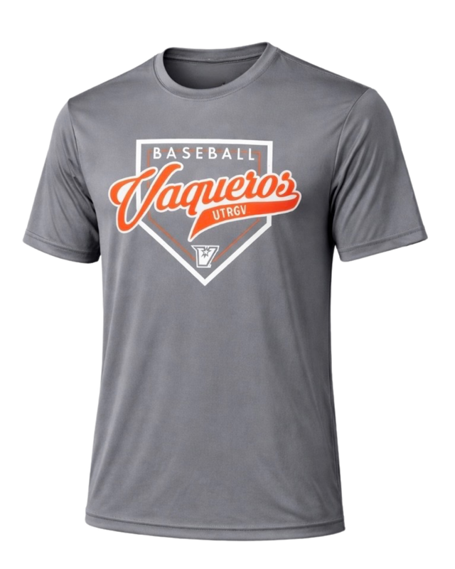 Vaqueros Baseball Script w/ Base - Charcoal Grey