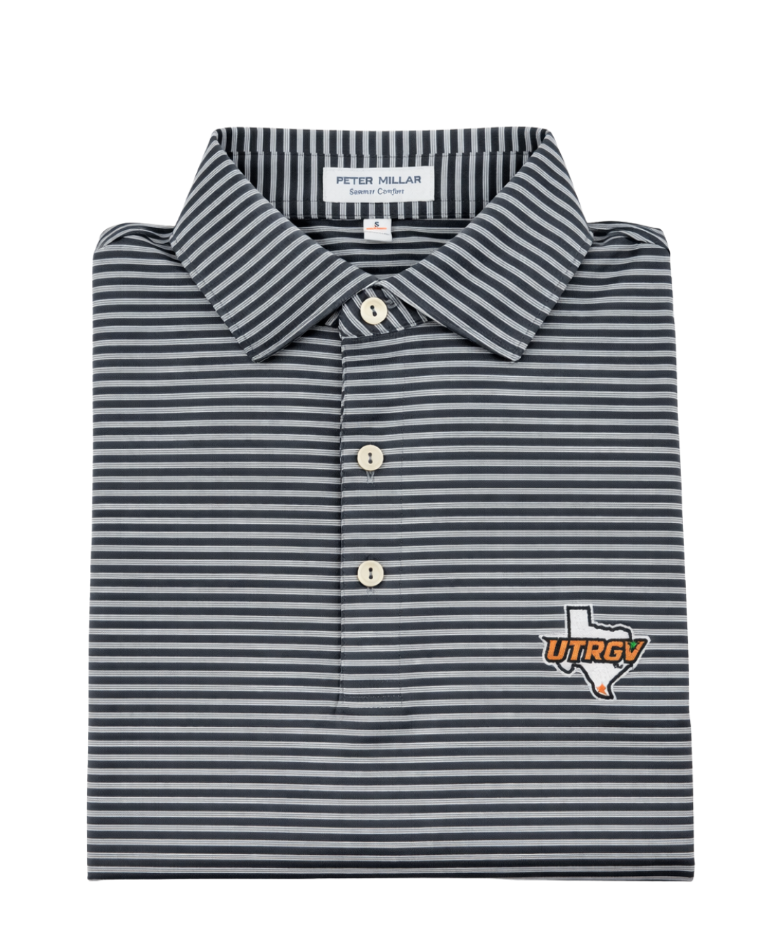 Peter Millar Tiebreaker Triple Striped Performance Jersey Polo -Iron