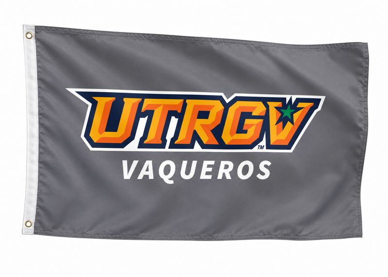 UTRGV Vaqueros 3' X 5' Team Flag  - Grey