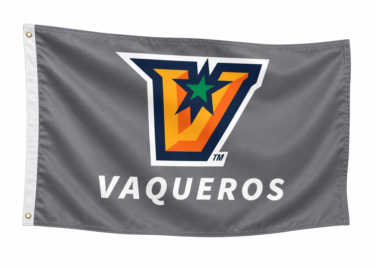 "V" Vaqueros 3' X 5' Team Flag - Grey
