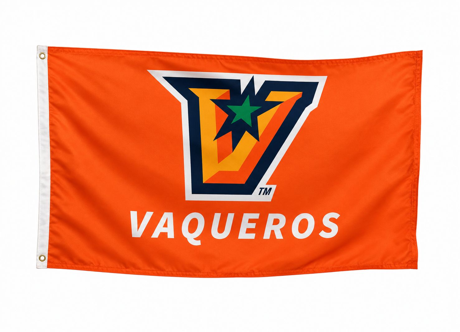 "V" Vaqueros 3' X 5' Team Flag - Orange
