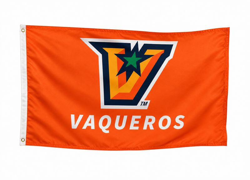 "V" Vaqueros 3' X 5' Team Flag - Orange