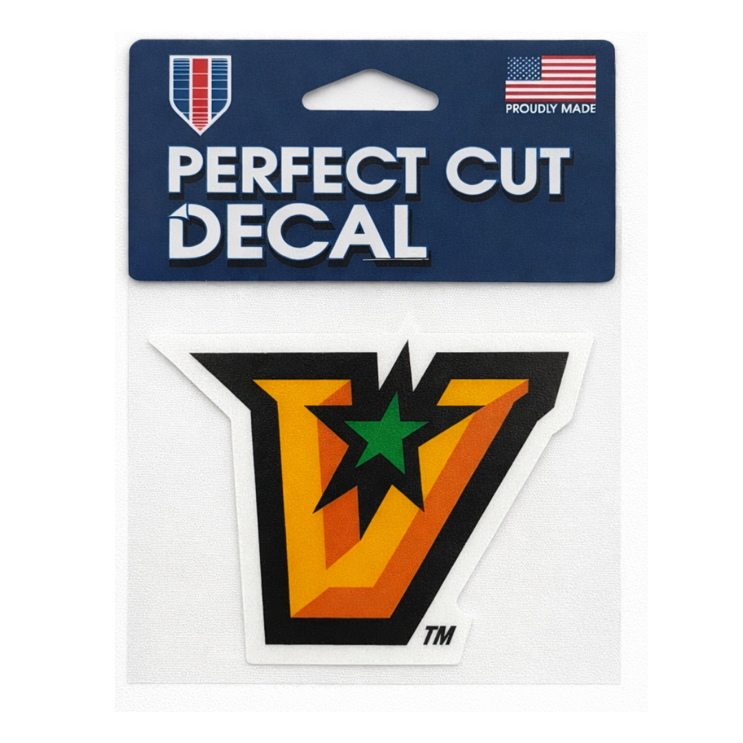 "V" Perfect Cut Decal 4"X4"