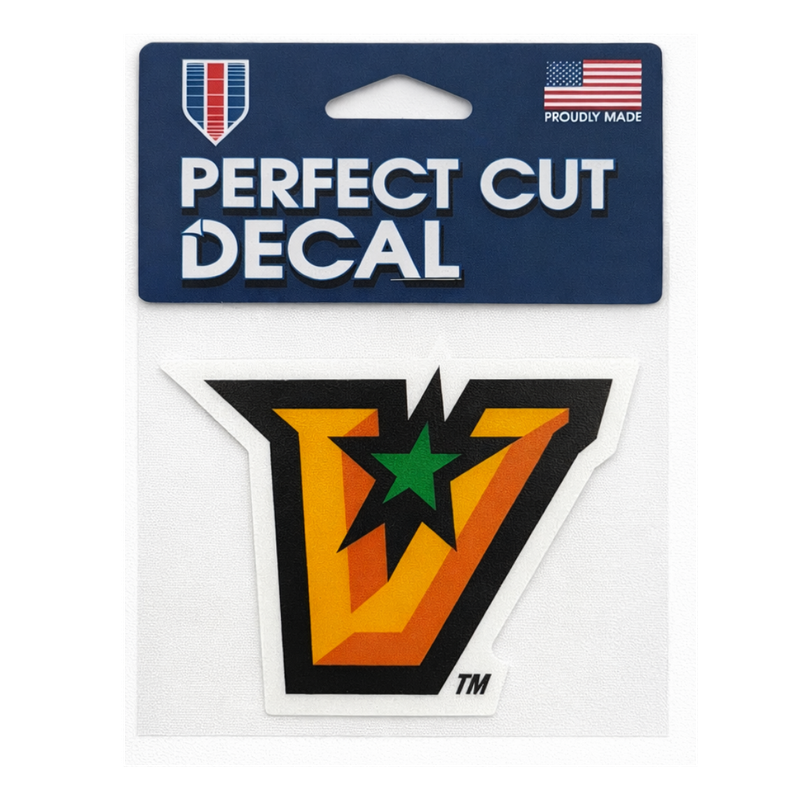 "V" Perfect Cut Decal 4"X4"