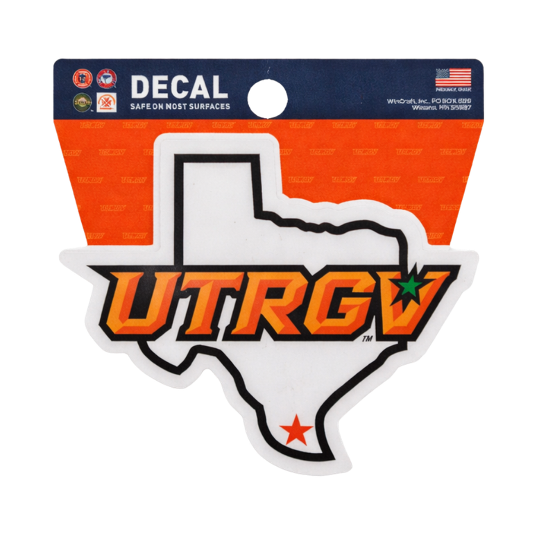 UTRGV/ TX Premium Decal 4" X 4"