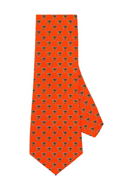 "V" Logo Woven Poly Tie