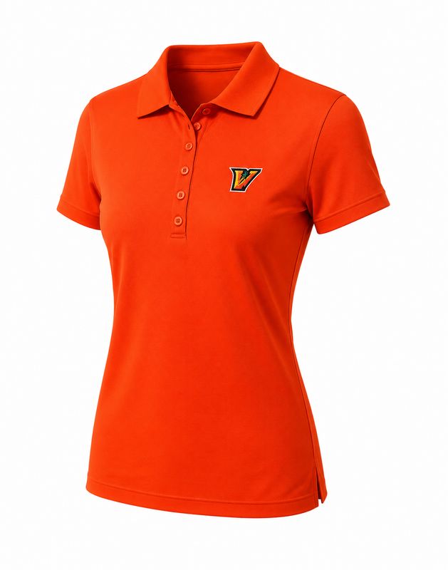 Ladies "V" Polo - Orange