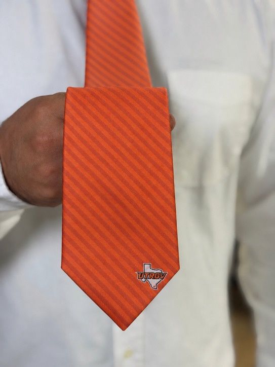 UTRGV / TX Striped Woven Poly Tie
