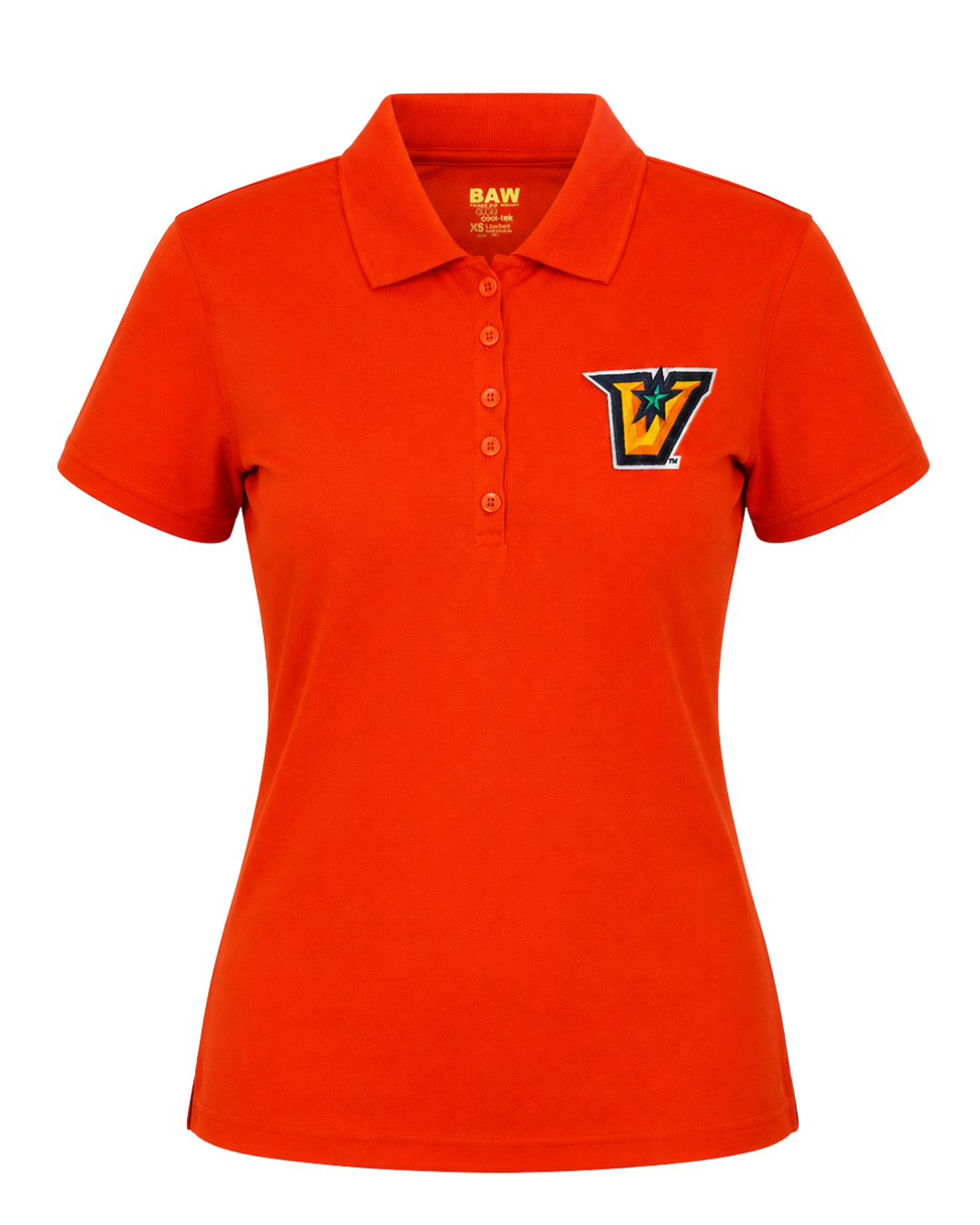 "V" Ladies Polo - Deep Orange