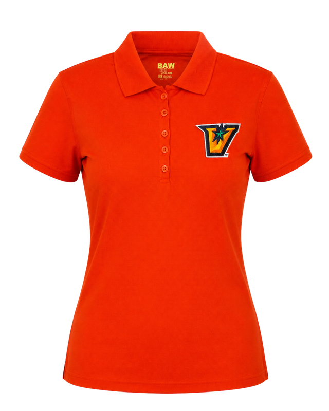 "V" Ladies Polo - Deep Orange