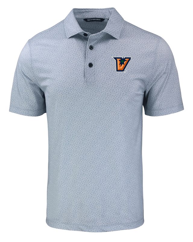 Men's Cutter &amp; Buck "V" Pebble Print Polo - Polished Grey