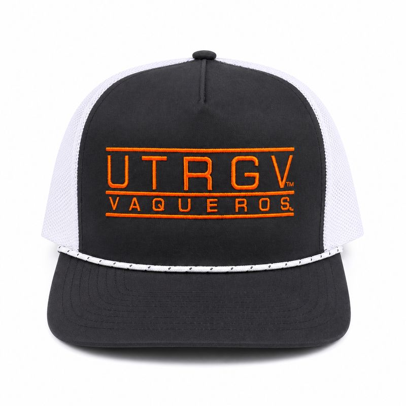 UTRGV Vaqueros Rope Cap - Black/White