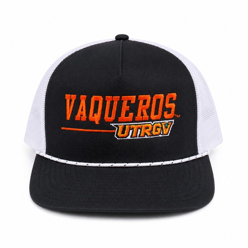 Vaqueros UTRGV Spirit Rope Cap- Black/White