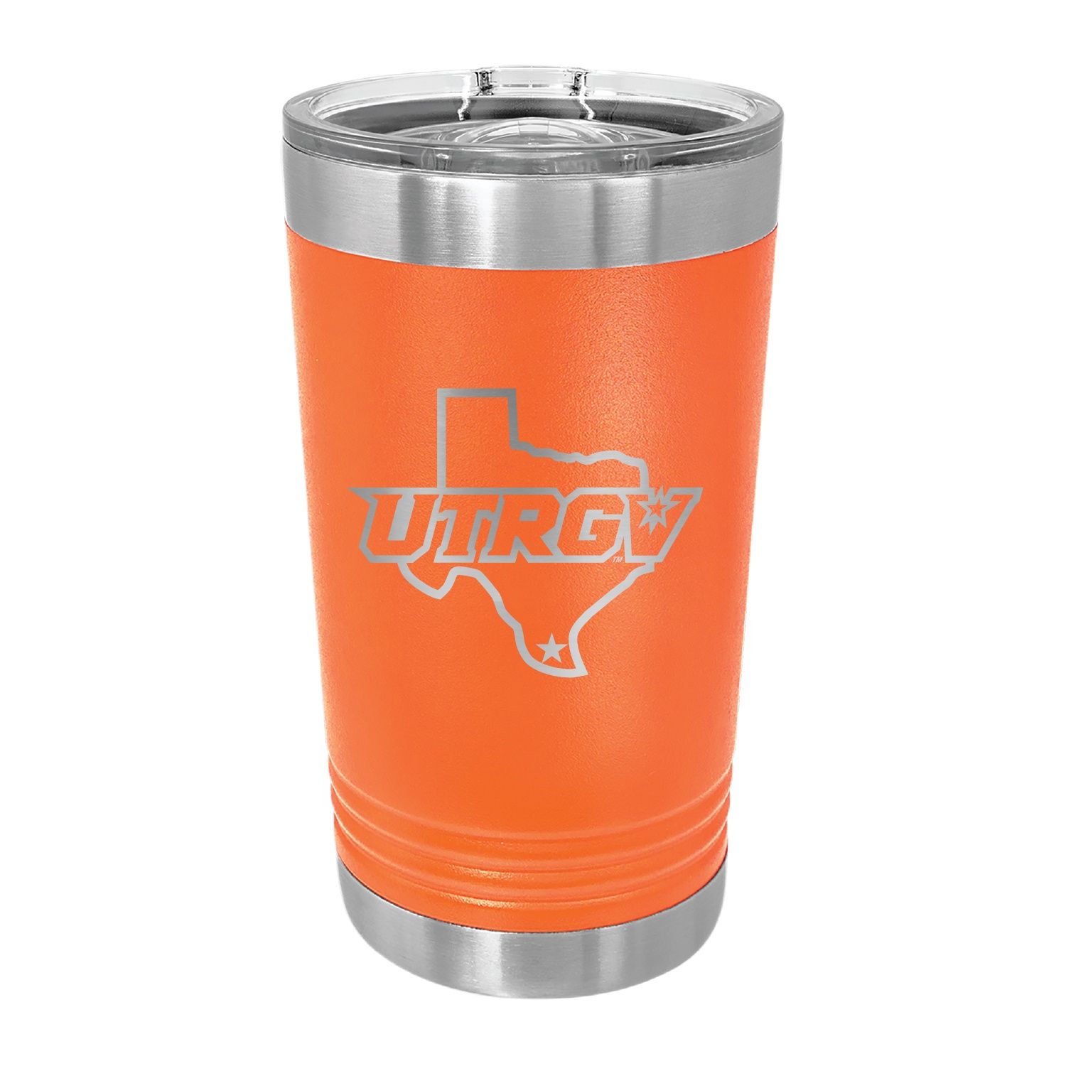 UTRGV/TX 16 oz Stainless Steel Pint w/ Slider Lid
