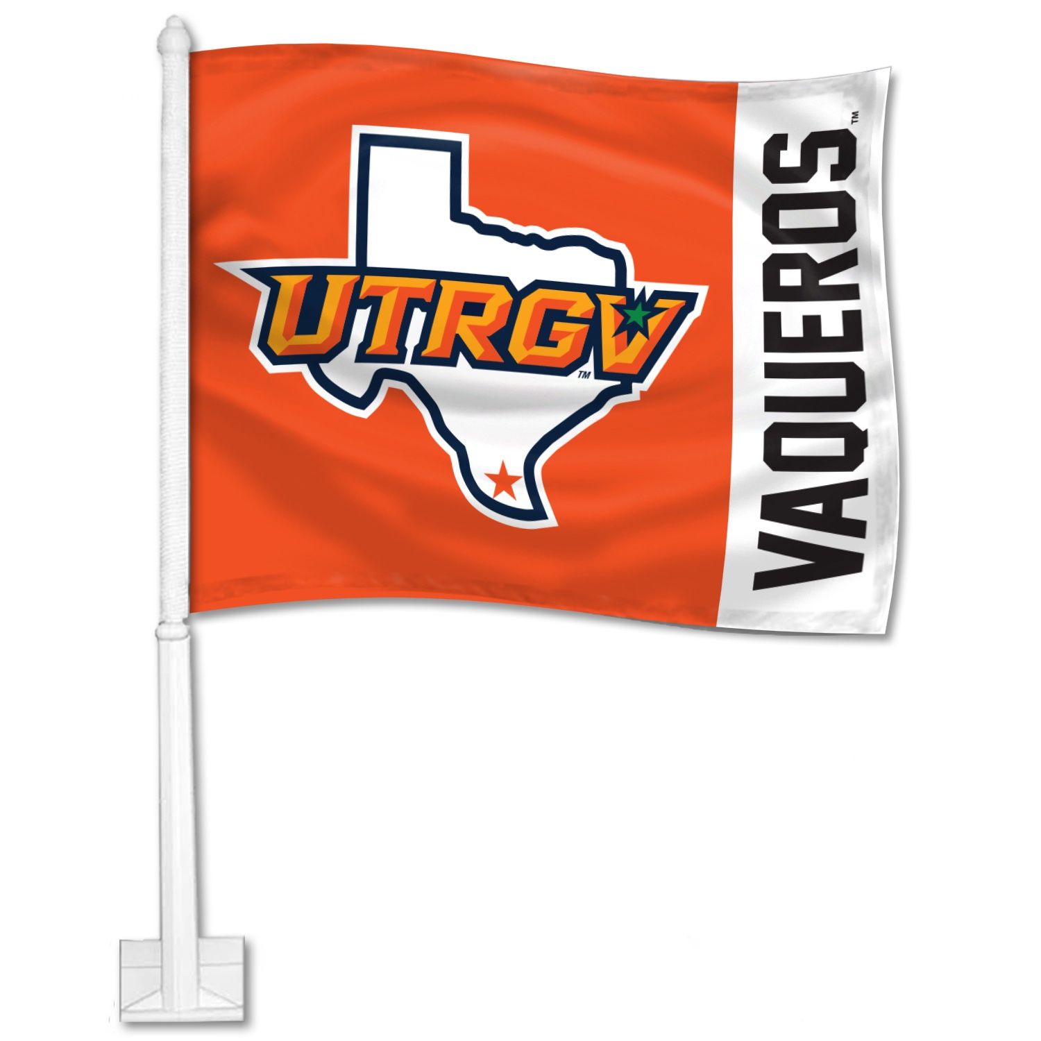 UTRGV Vaqueros Car Flag