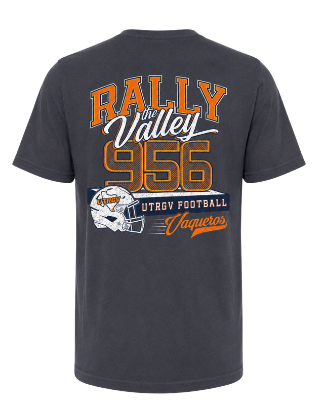 Rally the Valley 956 Football T-Shirt - Graphite