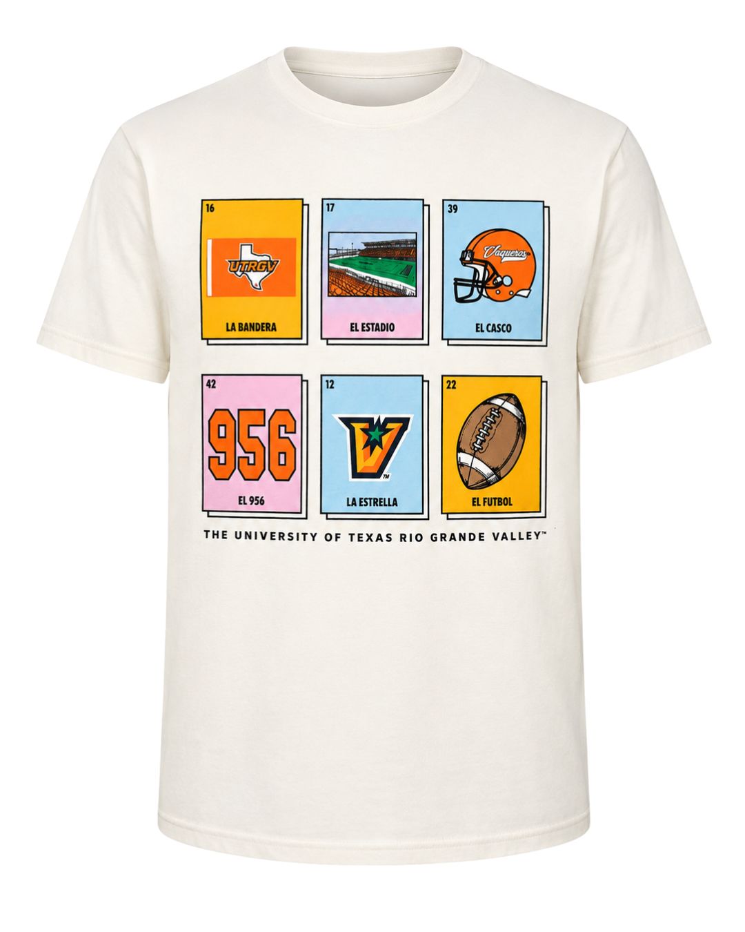 UTRGV Football Loteria T-Shirt - Ivory