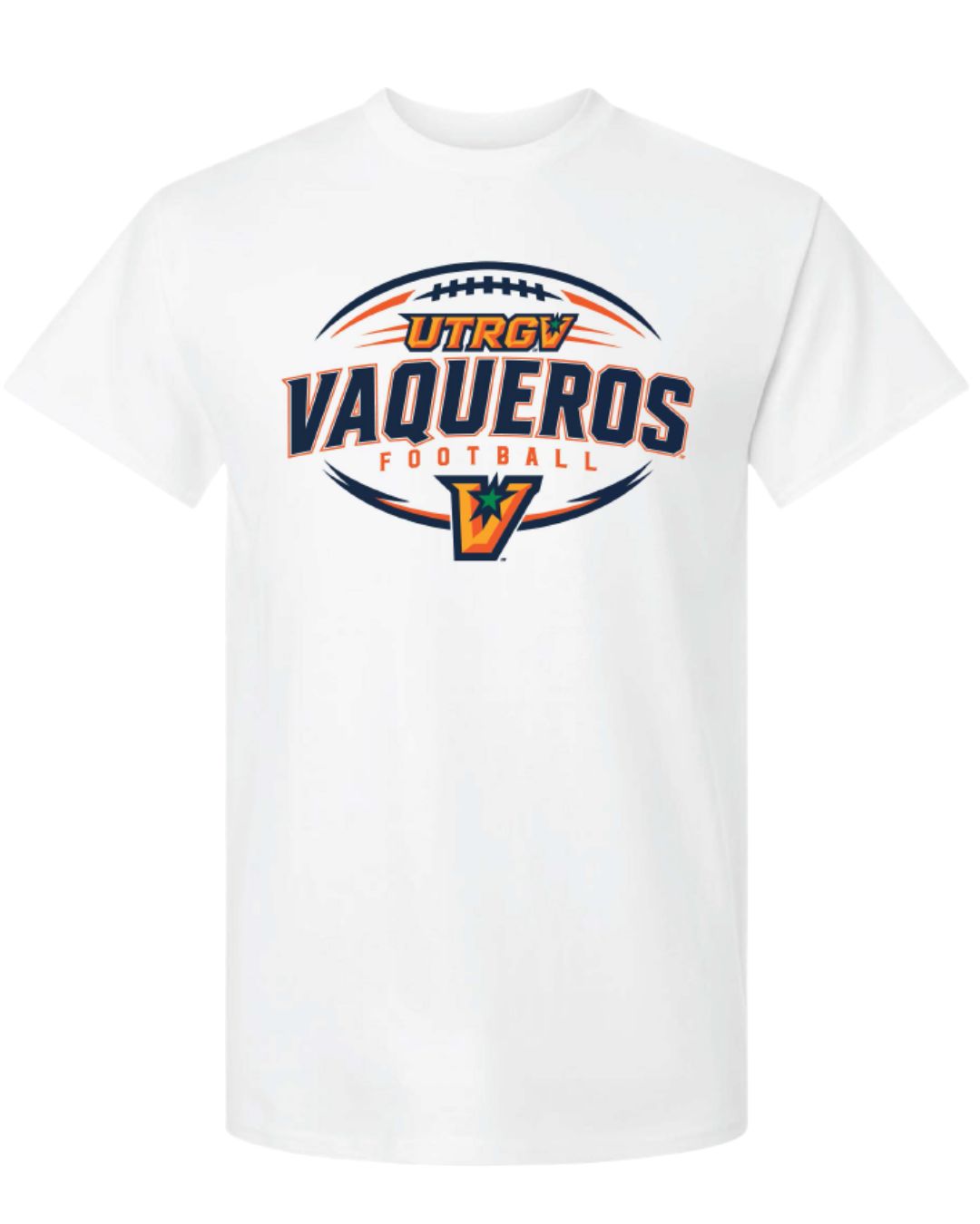 YOUTH UTRGV Vaqueros Football T-Shirt - White